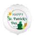 Mylar Happy St. Patrick's Day White Round 18" 1pc