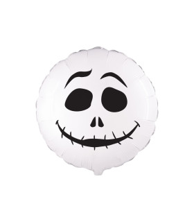 Mylar Skeleton Smiling Halloween Round 18" 1pc