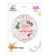 Mylar Viva il Carnevale White Round 18" 1pc
