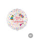 Mylar Viva il Carnevale White Round 18" 1pc