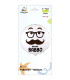 Mylar Greetings White Claus Round MiniShape 4" cf. 5pcs