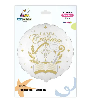 Mylar My Confirmation White Round 18" 1pc