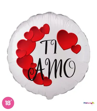 Mylar I Love You with Hearts Round 18" 1pc