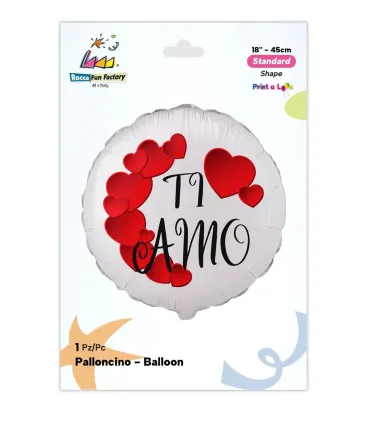 Mylar I Love You with Hearts Round 18" 1pc