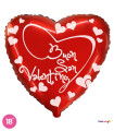 Mylar Happy Valentine's Day Cursive Heart 18" 1pc
