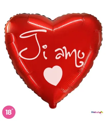 Mylar I Love You Cursive Heart 18" 1pc