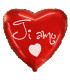 Mylar I Love You Cursive Heart 18" 1pc