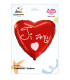 Mylar I Love You Cursive Heart 18" 1pc