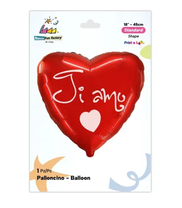 Mylar I Love You Cursive Heart 18" 1pc