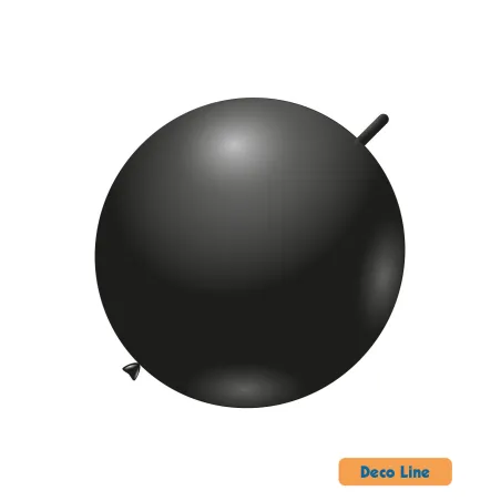 18" Linking Onyx Black  214 Rocca Decorator Line Latex Balloons bag of 10pcs