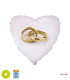 Mylar White Heart Wedding Rings MiniShape 4" cf. 5pcs