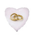 Mylar White Heart Wedding Rings MiniShape 4" cf. 5pcs