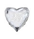 Mylar 25° Silver Heart MiniShape 4" cf. 5pcs