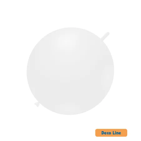 18" Linking White 200 Rocca Decorator Line Latex Balloons bag of 10pcs
