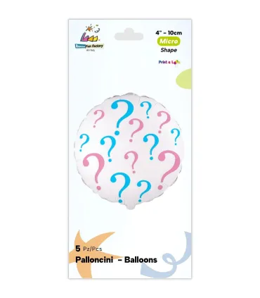 Mylar ? White Round MiniShape 4" cf. 5pcs