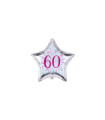 Mylar Number 60 Stelline Fuchsia Star MiniShape 4" cf. 5pcs
