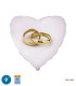 Mylar White Heart Wedding Rings MiniShape 9" cf. 5pcs
