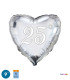 Mylar 25° Silver Heart MiniShape 9" cf. 5pcs