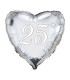 Mylar 25° Silver Heart 18" 1pc
