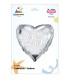 Mylar 25° Silver Heart 18" 1pc
