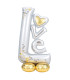 Mylar Love Wedding Airloonz h58" 1pc