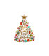Mylar Christmas Tree White MiniShape h14" pack 5pcs