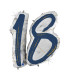 Mylar 18 Marbled Blue Glitter Hol. H38" 1pc