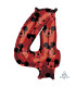 Mylar Mickey Mouse Forever Number 4 Red 34" 1pc