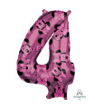 Mylar Minnie Forever Number 4 Pink 34" 1pc