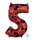 Mylar Mickey Mouse Forever Number 5 Red 34" 1pc