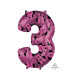 Mylar Minnie Forever Number 3 Pink 26" 1pc