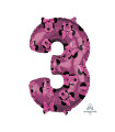 Mylar Minnie Forever Number 3 Pink 26" 1pc