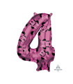 Mylar Minnie Forever Number 4 Pink 26" 1pc