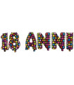 Mylar Kit Festone 18 Years with Polka Dots with valve h14" 1pc