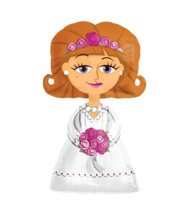 Mylar Bride Airwalker h50" 1pc