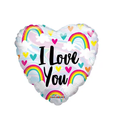 Mylar I Love You Rainbow Heart 18" 1pc