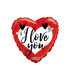 Mylar I Love You Red and White Heart 18" 1pc