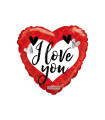 Mylar I Love You Red and White Heart 18" 1pc