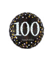 Mylar Happy Birthday 100 Years Sparkling Round 18" 1pc