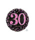 Mylar Happy Birthday 30 Pink Celebration Round 18" 1pc