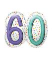 Mylar 60 Multicolor SuperShape w25" 1pc