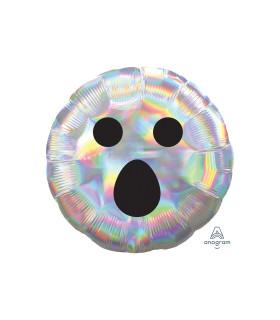 Mylar Ghost Face Iridescent Round 18" 1pc
