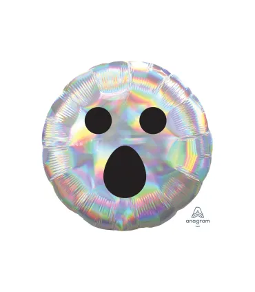 Mylar Ghost Face Iridescent Round 18" 1pc