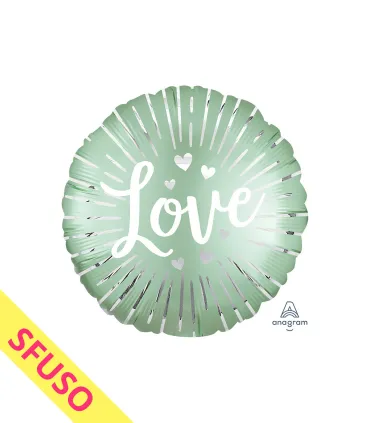 Mylar Love Explosive Satin Round 18" Loose