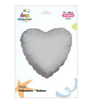 Mylar Heart Silver 18" 1pc