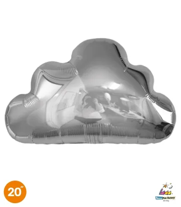 Mylar Cloud Silver 20" 1pc