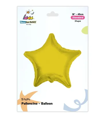 Mylar Star Gold 18" 1pc