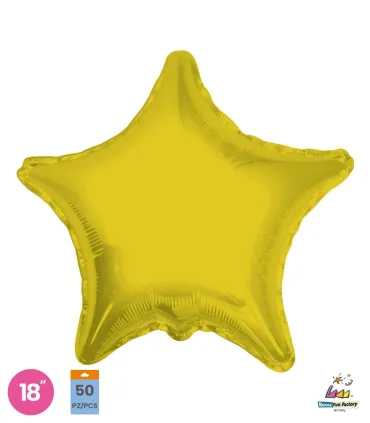 Mylar Star Gold 18" 1pc