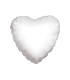 White Heart Mylar 4" with valve pack. 5pcs
