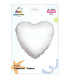 Mylar Heart White 18" 1pc